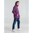 Толстовка с капюшоном унисекс Hoodie, фиолетовый меланж, размер S для нанесения логотипа