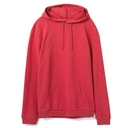 Толстовка с капюшоном унисекс Hoodie, красный меланж, размер M для нанесения логотипа