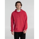 Толстовка с капюшоном унисекс Hoodie, красный меланж, размер M для нанесения логотипа