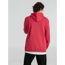 Толстовка с капюшоном унисекс Hoodie, красный меланж, размер M для нанесения логотипа
