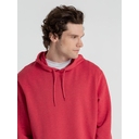 Толстовка с капюшоном унисекс Hoodie, красный меланж, размер M для нанесения логотипа