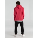 Толстовка с капюшоном унисекс Hoodie, красный меланж, размер M для нанесения логотипа