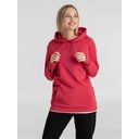 Толстовка с капюшоном унисекс Hoodie, красный меланж, размер M для нанесения логотипа