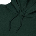 Толстовка с капюшоном унисекс Hoodie, темно-зеленый меланж, размер XS для нанесения логотипа