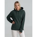 Толстовка с капюшоном унисекс Hoodie, темно-зеленый меланж, размер XS для нанесения логотипа