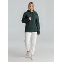 Толстовка с капюшоном унисекс Hoodie, темно-зеленый меланж, размер XS для нанесения логотипа