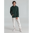 Толстовка с капюшоном унисекс Hoodie, темно-зеленый меланж, размер XS для нанесения логотипа