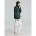 Толстовка с капюшоном унисекс Hoodie, темно-зеленый меланж, размер XS для нанесения логотипа