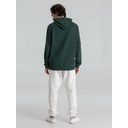 Толстовка с капюшоном унисекс Hoodie, темно-зеленый меланж, размер XS для нанесения логотипа