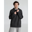 Толстовка с капюшоном унисекс Hoodie, серый меланж (антрацит), размер S для нанесения логотипа