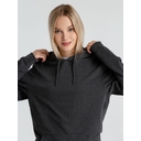 Толстовка с капюшоном унисекс Hoodie, серый меланж (антрацит), размер S для нанесения логотипа