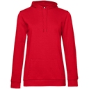 Толстовка с капюшоном женская Hoodie, красная, размер S для нанесения логотипа