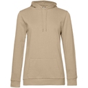 Толстовка с капюшоном женская Hoodie, бежевая, размер L для нанесения логотипа