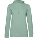 Толстовка с капюшоном женская Hoodie, серо-зеленая, размер S для нанесения логотипа