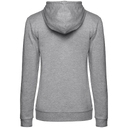 Толстовка с капюшоном женская Hoodie, серый меланж, размер L для нанесения логотипа
