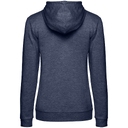 Толстовка с капюшоном женская Hoodie, синий меланж, размер L для нанесения логотипа