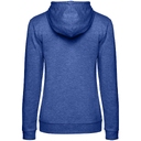 Толстовка с капюшоном женская Hoodie, ярко-синий меланж, размер L для нанесения логотипа