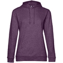 Толстовка с капюшоном женская Hoodie, фиолетовый меланж, размер L для нанесения логотипа
