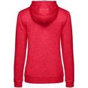 Толстовка с капюшоном женская Hoodie, красный меланж, размер L для нанесения логотипа