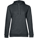 Толстовка с капюшоном женская Hoodie, серый меланж (антрацит), размер L для нанесения логотипа