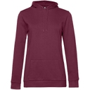 Толстовка с капюшоном женская Hoodie, бордовая, размер L для нанесения логотипа