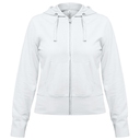 Толстовка женская Hooded Full Zip белая, размер XS для нанесения логотипа