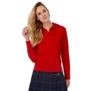 Толстовка женская Hooded Full Zip белая, размер XS для нанесения логотипа