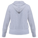 Толстовка женская Hooded Full Zip серый меланж, размер XXL для нанесения логотипа