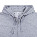 Толстовка женская Hooded Full Zip серый меланж, размер XXL для нанесения логотипа