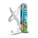 Набор для детей VICTORINOX "Дельфин": перочинный нож 84 мм, шнурок на шею, книга-раскраска, голубой для нанесения логотипа