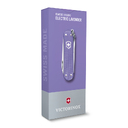 Нож-брелок VICTORINOX Classic SD Alox Colors "Electric Lavender", 58 мм, 5 функций, лавандовый для нанесения логотипа