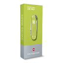 Нож-брелок VICTORINOX Classic SD Alox Colors "Lime Twist", 58 мм, 5 функций, светло-зелёный для нанесения логотипа