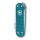 Нож-брелок VICTORINOX Classic SD Alox Colors "Wild Jungle", 58 мм, 5 функций, тёмно-бирюзовый для нанесения логотипа