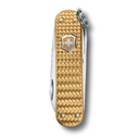 Нож-брелок VICTORINOX Classic SD Precious Alox "Brass Gold", 58 мм, 5 функций, золотистый для нанесения логотипа