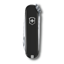 Нож-брелок VICTORINOX Classic SD Colors "Dark Illusion", 58 мм, 7 функций, чёрный для нанесения логотипа