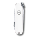 Нож-брелок VICTORINOX Classic SD Colors "Falling Snow", 58 мм, 7 функций, белый для нанесения логотипа