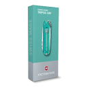Нож-брелок VICTORINOX Classic SD Colors "Tropical Surf", 58 мм, 7 функций, полупрозрачный бирюзовый для нанесения логотипа