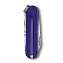 Нож-брелок VICTORINOX Classic SD Colors "Persian Indigo", 58 мм, 7 функций, полупрозрачный индиго для нанесения логотипа