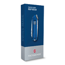 Нож-брелок VICTORINOX Classic SD Colors "Deep Ocean", 58 мм, 7 функций, полупрозрачный синий для нанесения логотипа