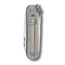 Нож-брелок VICTORINOX Classic SD Colors "Mystical Morning", 58 мм, 7 функций, полупрозрачный серый для нанесения логотипа