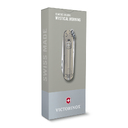 Нож-брелок VICTORINOX Classic SD Colors "Mystical Morning", 58 мм, 7 функций, полупрозрачный серый для нанесения логотипа