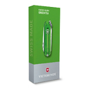 Нож-брелок VICTORINOX Classic SD Colors "Green Tea", 58 мм, 7 функций, полупрозрачный зелёный для нанесения логотипа