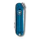 Нож-брелок VICTORINOX Classic SD Colors "Sky High", 58 мм, 7 функций, полупрозрачный синий для нанесения логотипа