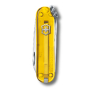 Нож-брелок VICTORINOX Classic SD Colors "Tuscan Sun", 58 мм, 7 функций, полупрозрачный жёлтый для нанесения логотипа