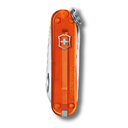 Нож-брелок VICTORINOX Classic SD Colors "Fire Opal", 58 мм, 7 функций, полупрозрачный оранжевый для нанесения логотипа