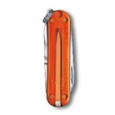 Нож-брелок VICTORINOX Classic SD Colors "Fire Opal", 58 мм, 7 функций, полупрозрачный оранжевый для нанесения логотипа