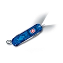 Нож-брелок VICTORINOX Signature Lite, 58 мм, 7 функций, полупрозрачный синий для нанесения логотипа