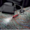 Нож-брелок VICTORINOX Swiss Lite, 58 мм, 7 функций, полупрозрачный красный для нанесения логотипа