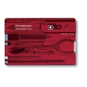 Швейцарская карточка VICTORINOX SwissCard Classic, 10 функций, полупрозрачная красная для нанесения логотипа