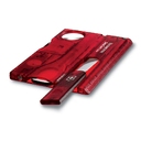 Швейцарская карточка VICTORINOX SwissCard Classic, 10 функций, полупрозрачная красная для нанесения логотипа